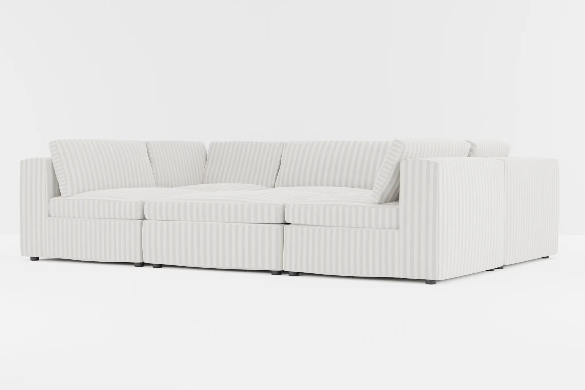 Destin Sea Lane Light Gray Fabric 6-piece Pit Sectional Destin Sea Lane Light Gray Fabric 6-piece Pit Sectional