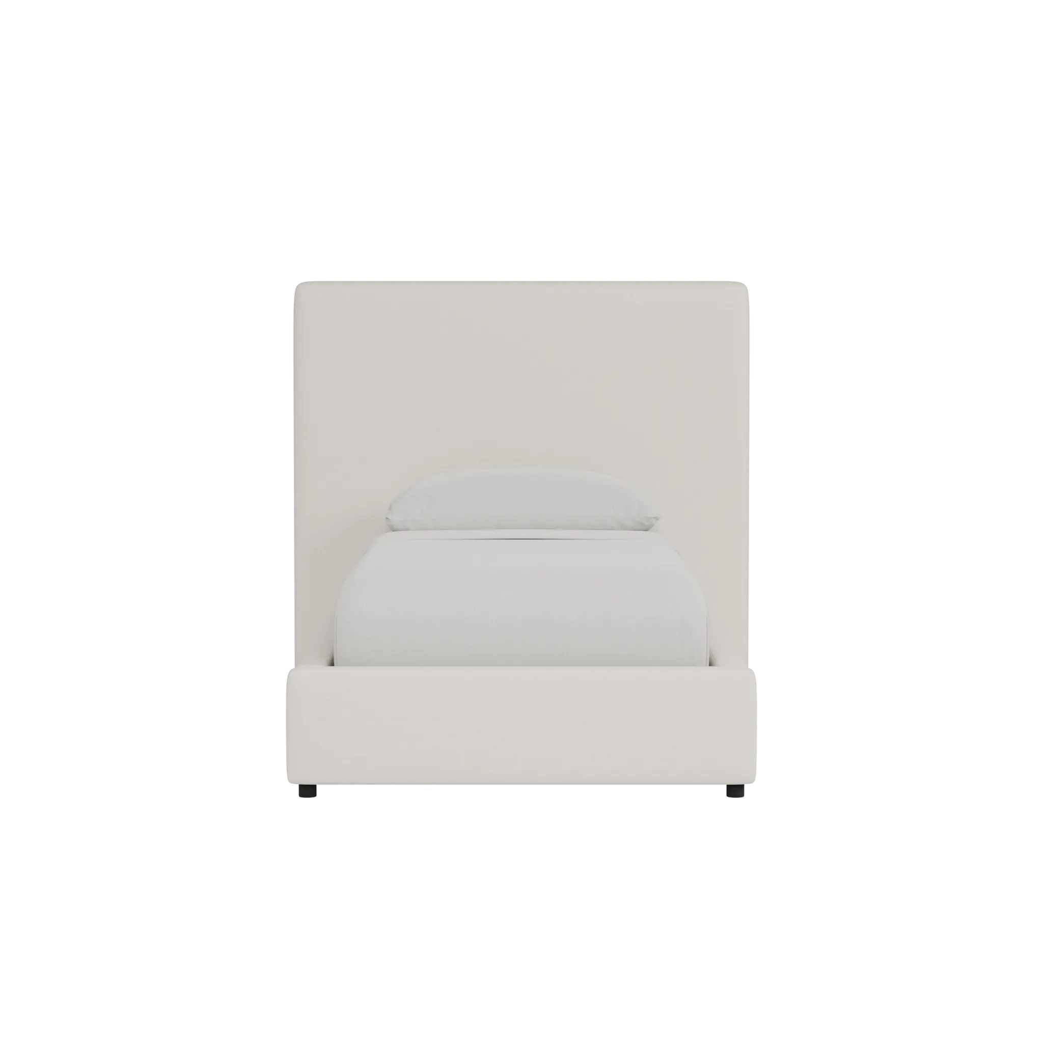 Grayton Merino Light Beige 54" Upholstered Platform Bed