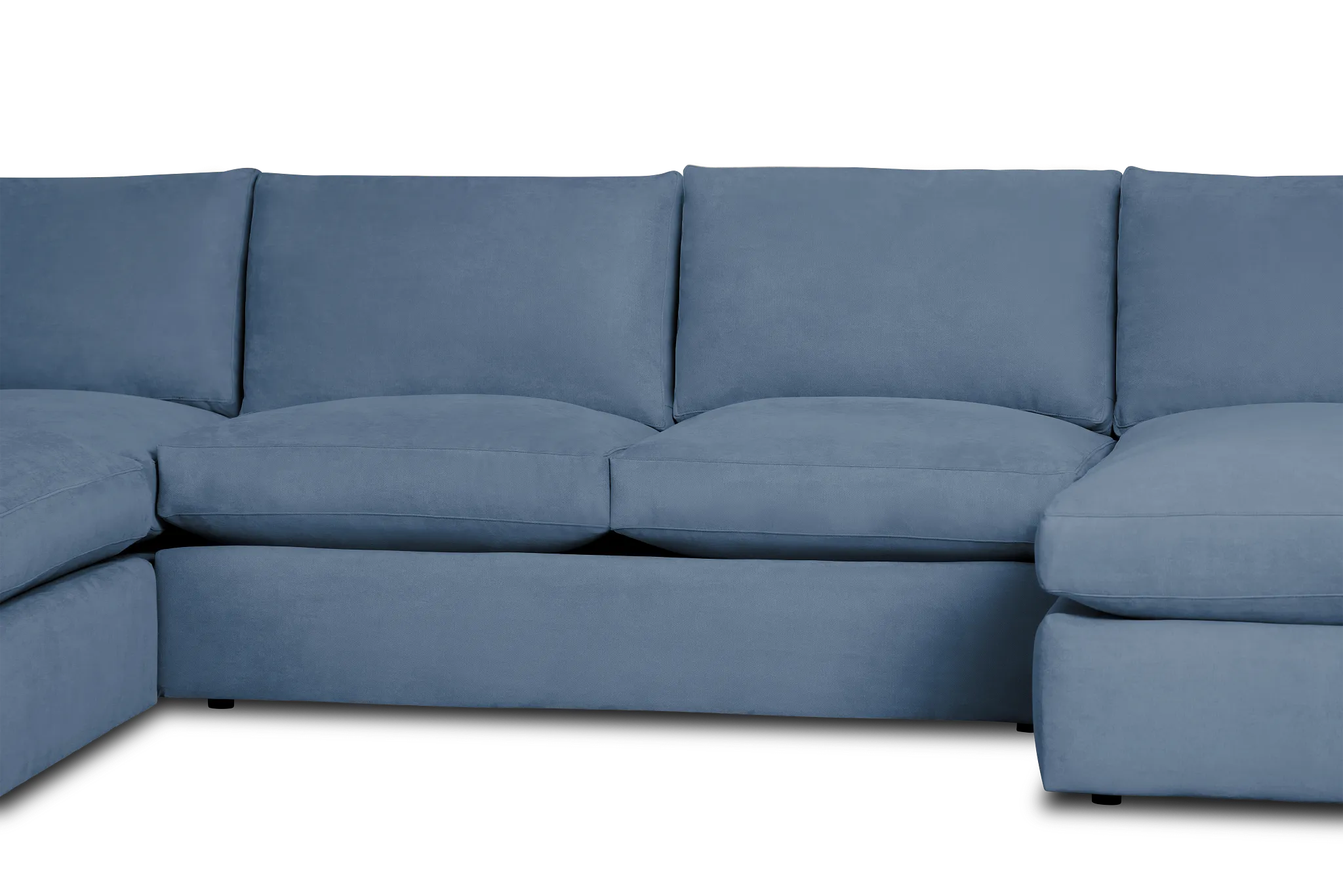 Hudson Blue Fabric Medium Right Chaise Sectional