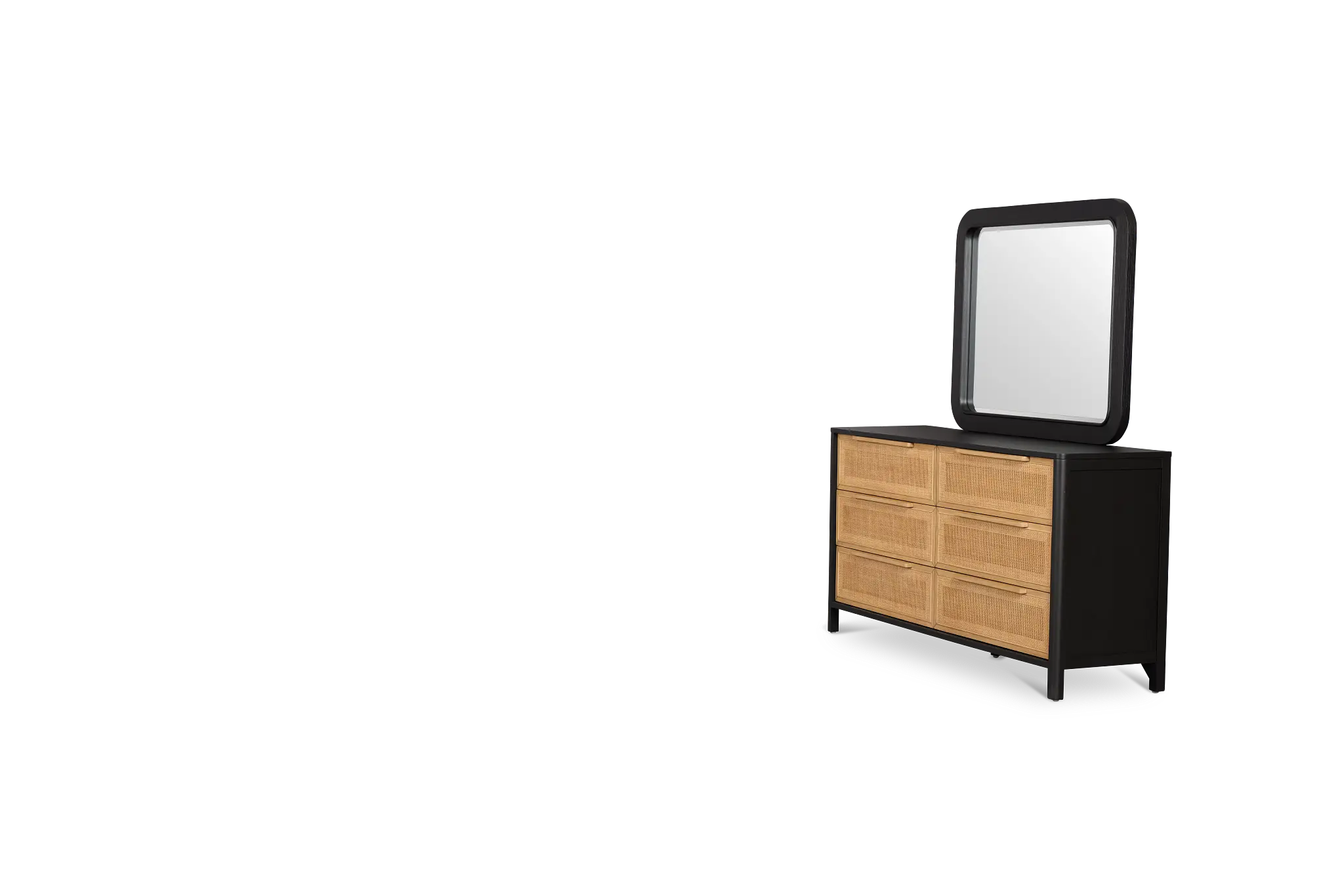 Pacific Two-tone 6-drawer Dresser & Mirror Pacific Two-tone 6-drawer Dresser & Mirror