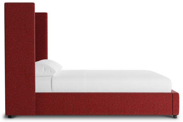 Captiva Elite Red 60" Upholstered Shelter Bed