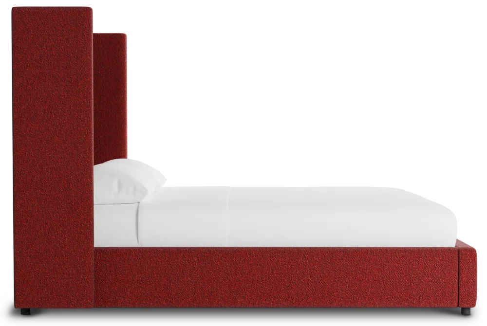 Captiva Elite Red 60" Upholstered Shelter Bed