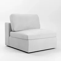 Destin Revenue White Fabric Swivel Chair