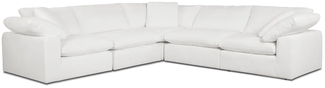 Nixon White Fabric 5-piece Modular Sectional Nixon White Fabric 5-piece Modular Sectional