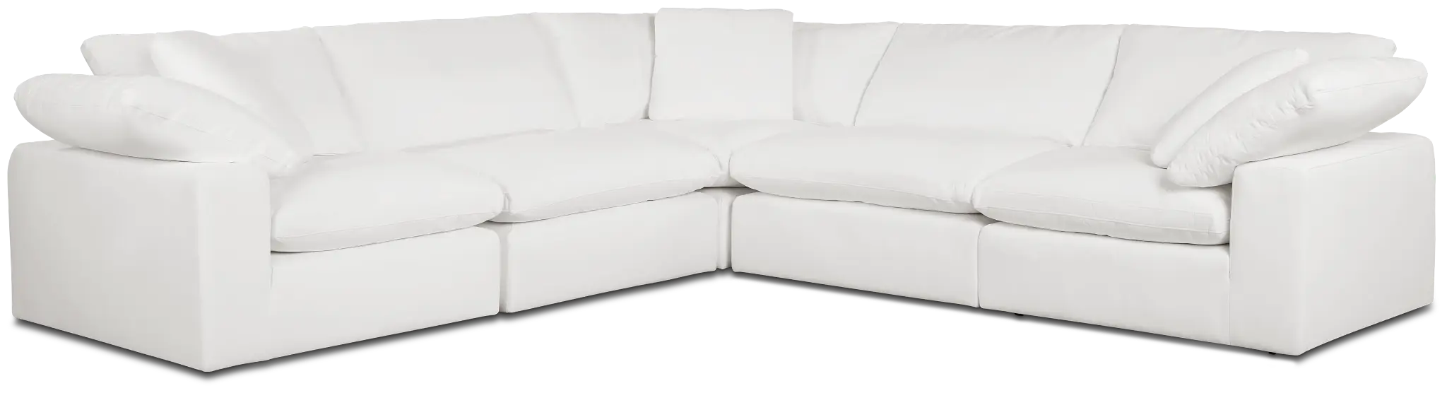 Nixon White Fabric 5-piece Modular Sectional Nixon White Fabric 5-piece Modular Sectional