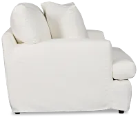 Marren White Fabric Chair