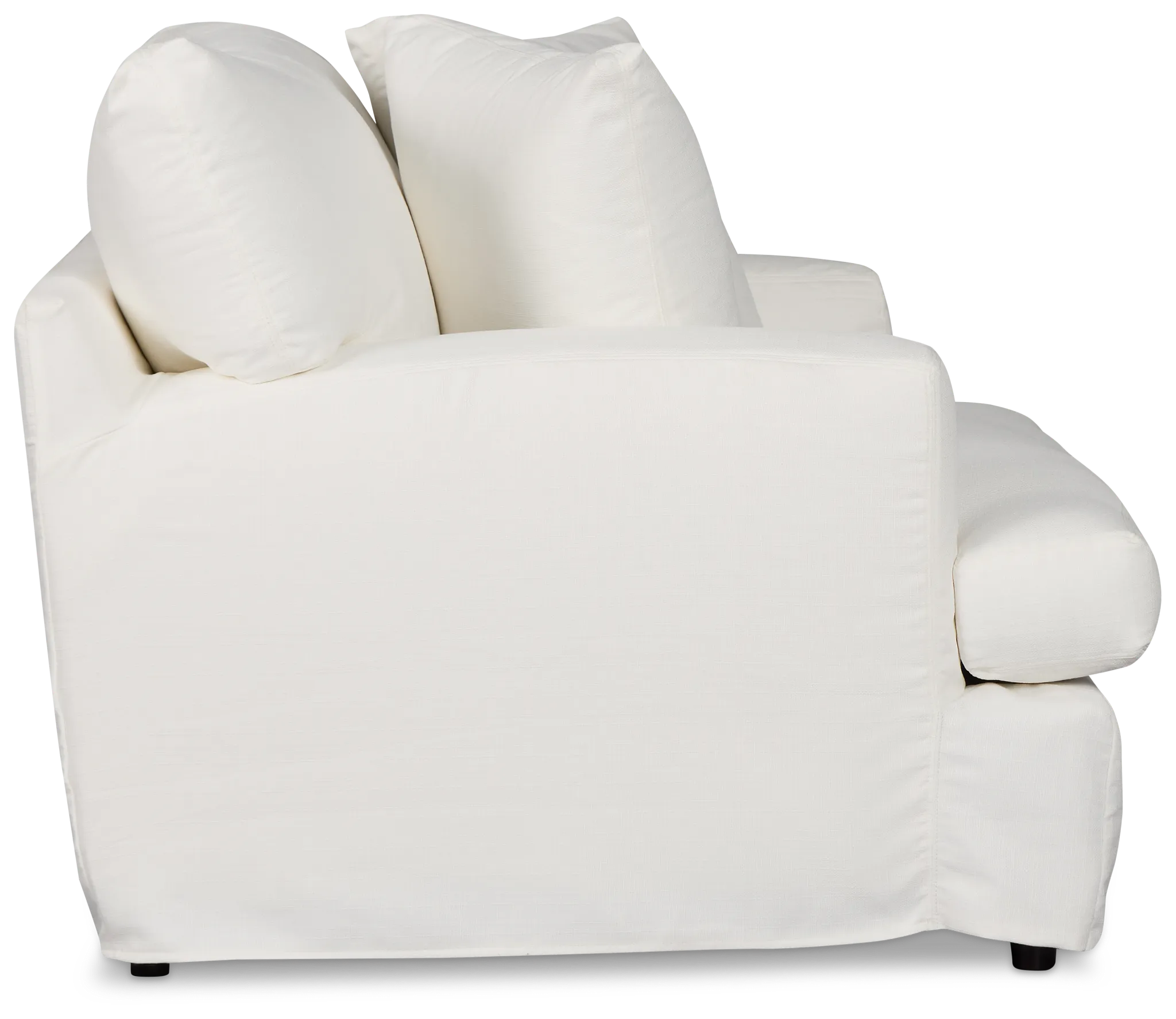 Marren White Fabric Chair