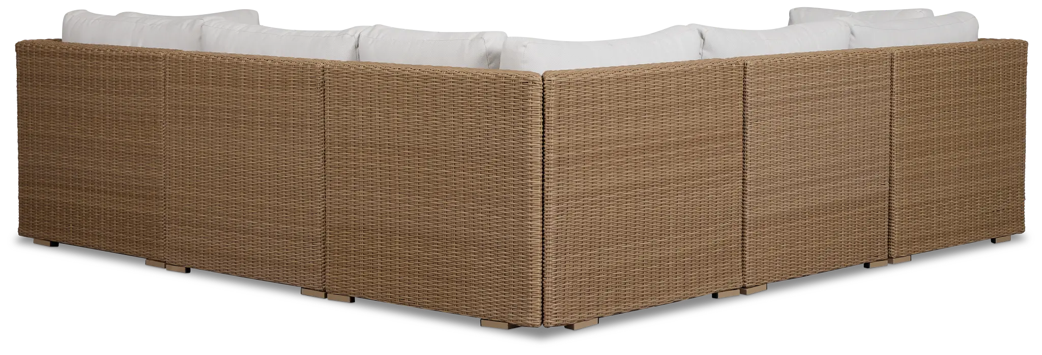 Montecito Light Tone 5-piece Modular Sectional With Light Beige Cushion Montecito Light Tone 5-piece Modular Sectional With Light Beige Cushion