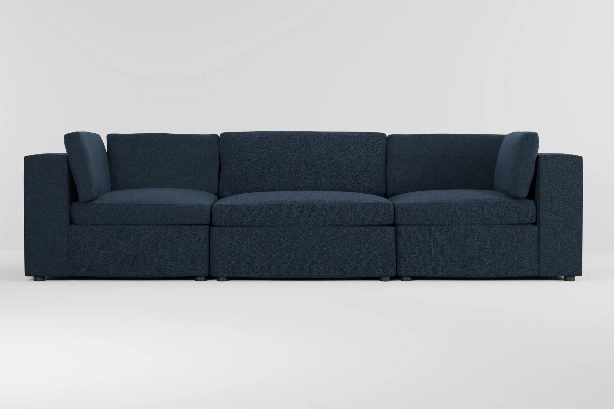 Destin Elite Dark Blue Fabric 3-piece Modular Sofa