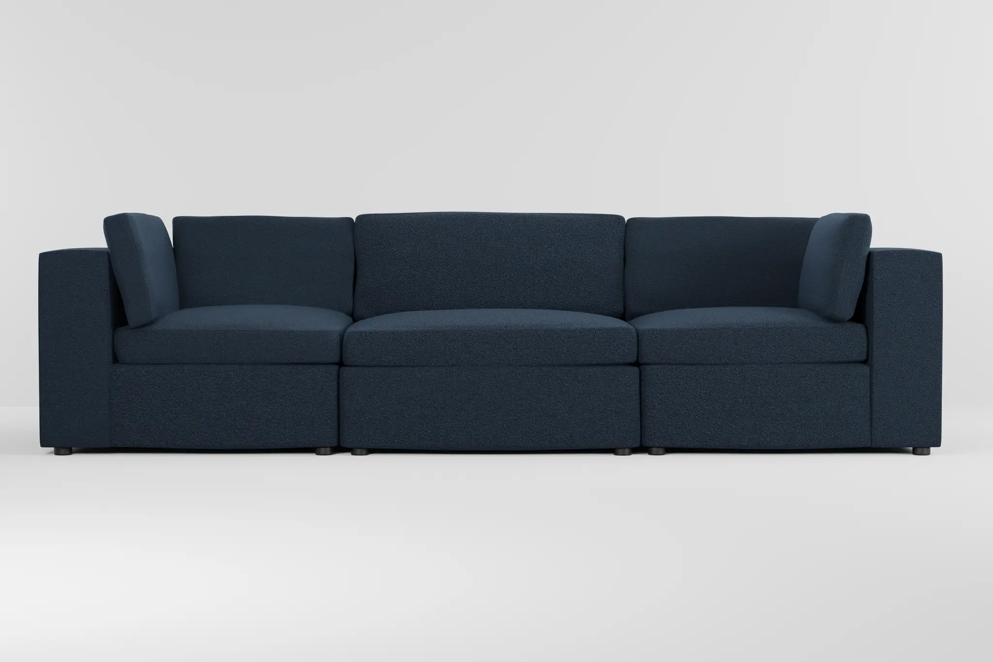 Destin Elite Dark Blue Fabric 3-piece Modular Sofa Destin Elite Dark Blue Fabric 3-piece Modular Sofa