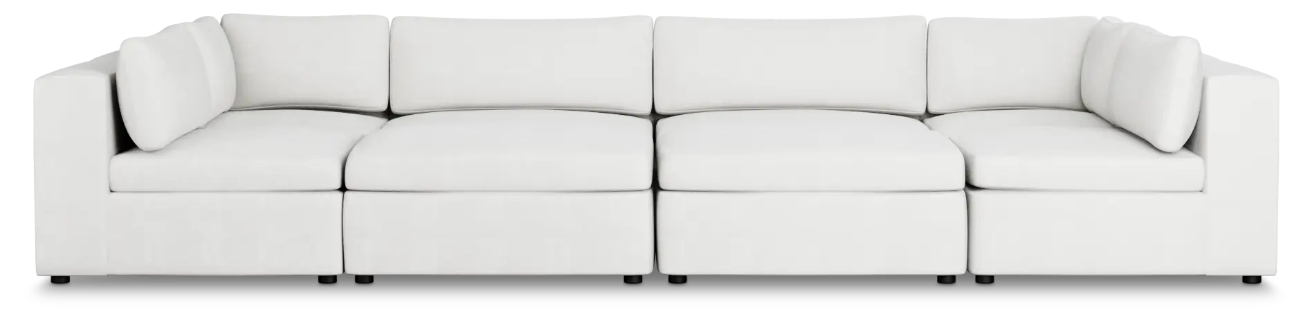 Destin Sutton White Fabric 8-piece Pit Sectional Destin Sutton White Fabric 8-piece Pit Sectional