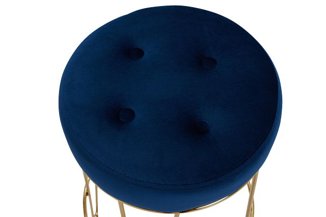 Cayman Dark Blue 29" Upholstered Barstool