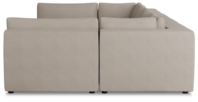 Destin Sutton Beige Fabric 8-piece Pit Sectional