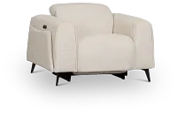 Reyna Light Beige Fabric Power Recliner