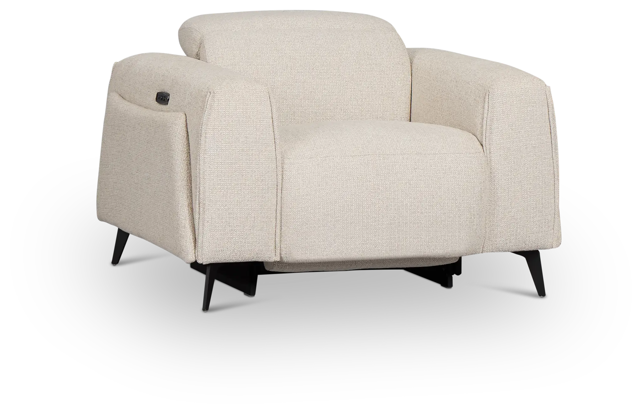 Reyna Light Beige Fabric Power Recliner Reyna Light Beige Fabric Power Recliner