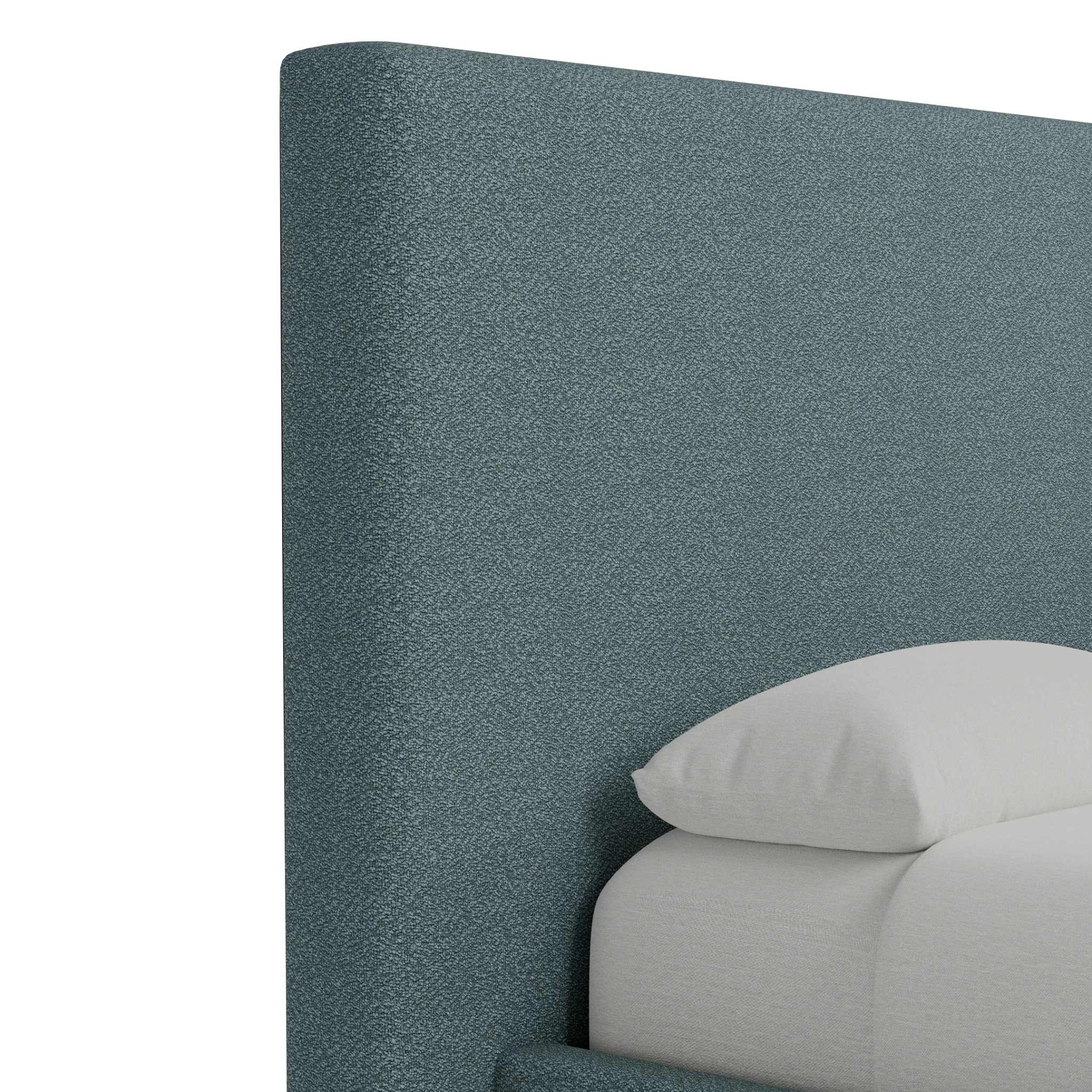 Grayton Sutton Blue 54" Upholstered Platform Bed