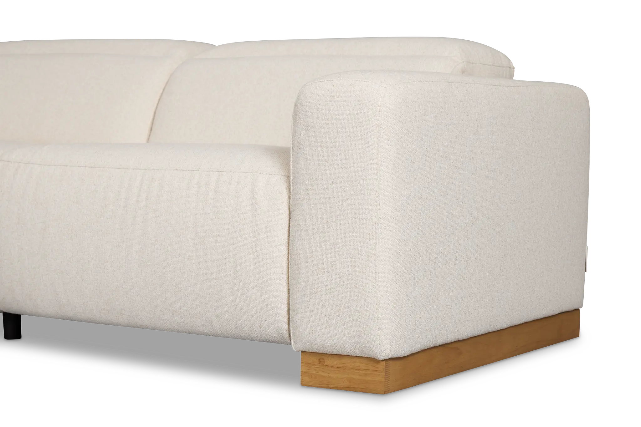 Leona Light Beige Fabric Medium Dual Power 2-arm Reclining Sectional Leona Light Beige Fabric Medium Dual Power 2-arm Reclining Sectional