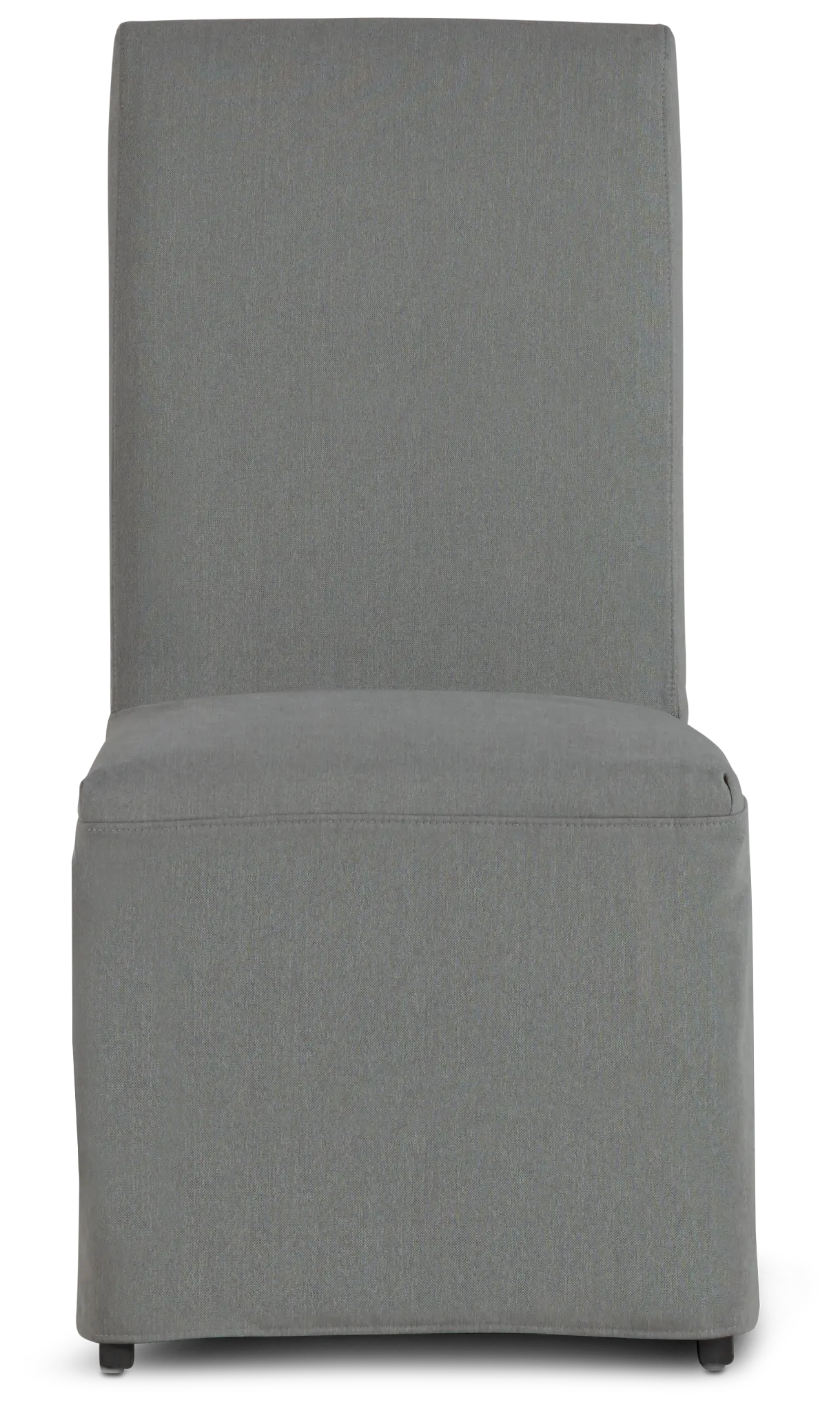 Destination Light Gray Long Slipcover Chair With Dark-tone Leg Destination Light Gray Long Slipcover Chair With Dark-tone Leg
