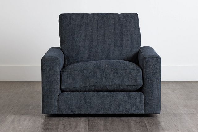 Edgewater Victory Dark Blue Swivel Chair