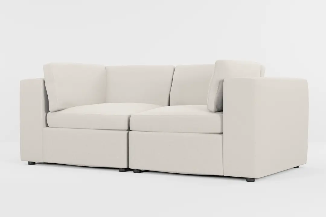 Destin Suave Beige Fabric 2-piece Modular Sofa Destin Suave Beige Fabric 2-piece Modular Sofa