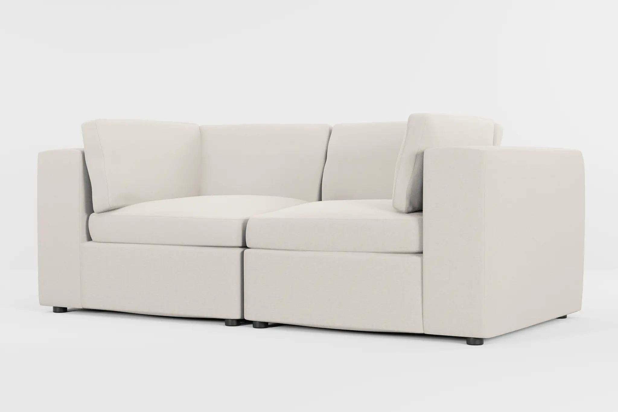 Destin Suave Beige Fabric 2-piece Modular Sofa Destin Suave Beige Fabric 2-piece Modular Sofa