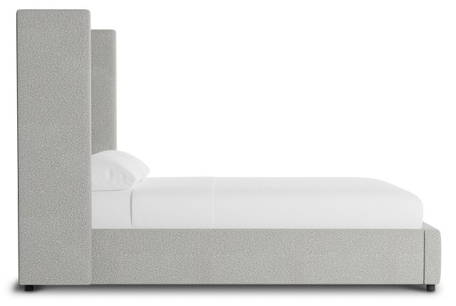 Captiva Sutton Gray 60" Upholstered Shelter Bed