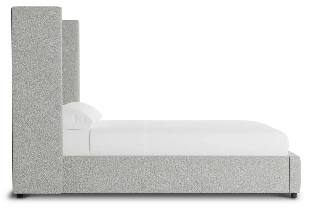 Captiva Sutton Gray 60" Upholstered Shelter Bed