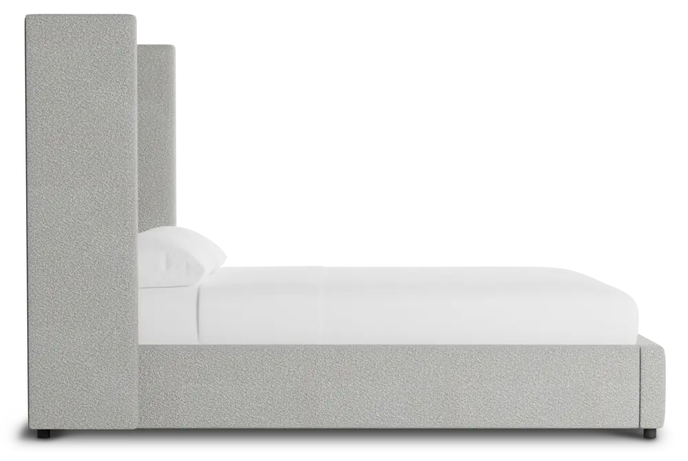 Captiva Sutton Gray 60" Upholstered Shelter Bed Captiva Sutton Gray 60" Upholstered Shelter Bed