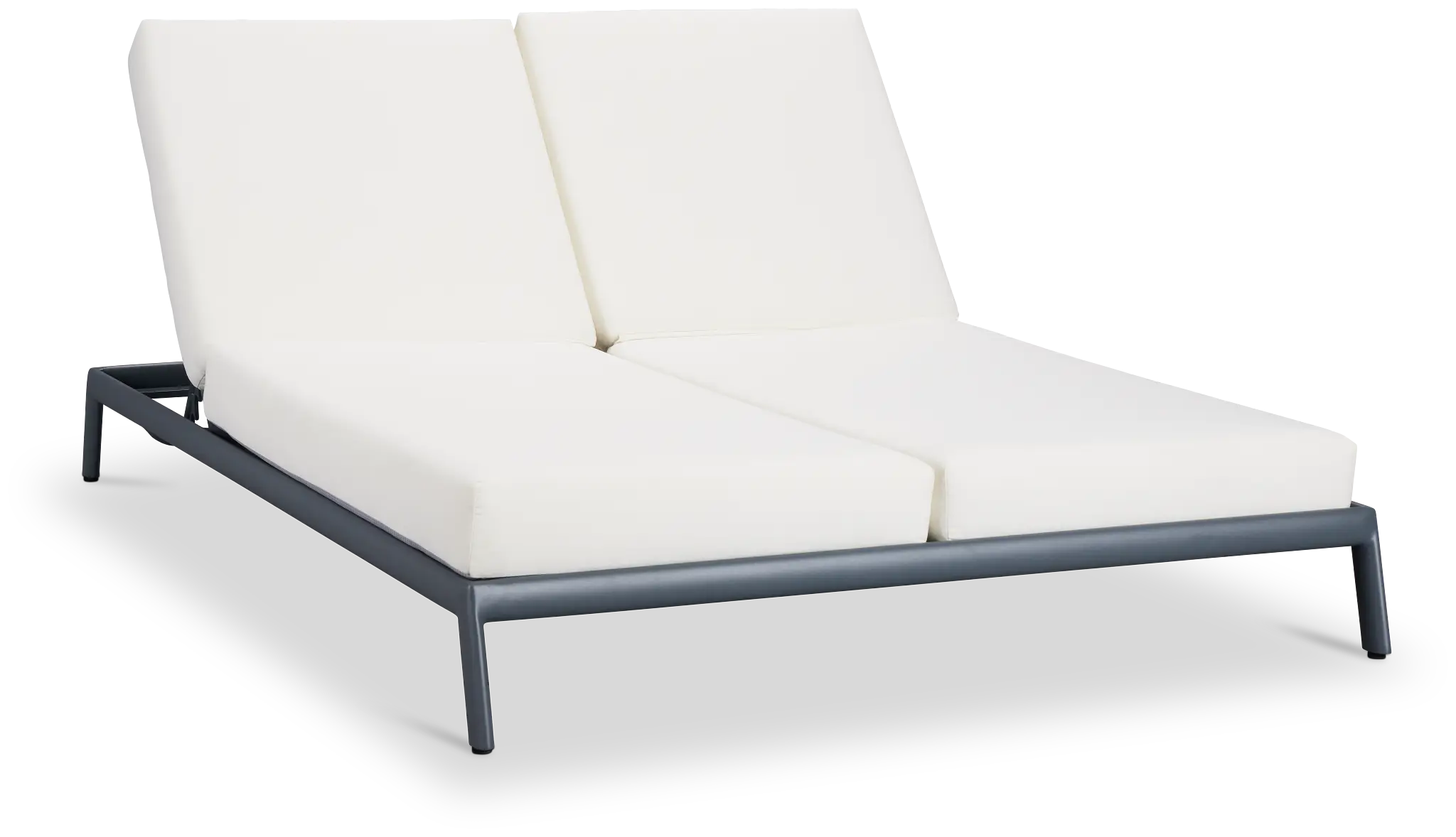 Tortuga Gray White Double Cushion Chaise Tortuga Gray White Double Cushion Chaise