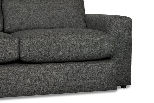 Brantley Dark Gray Fabric Small Left Chaise Sectional