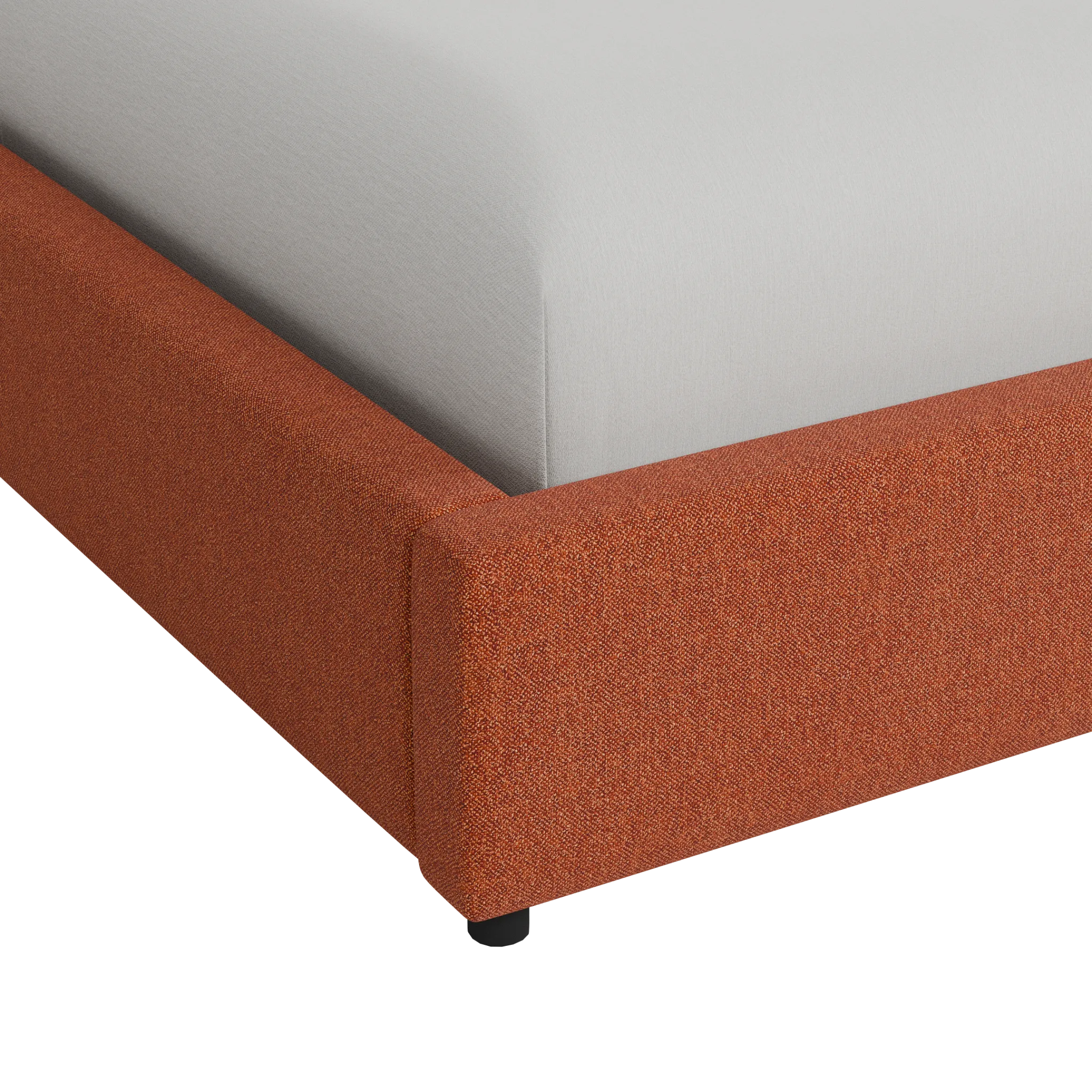 Grayton Merino Brown 44" Upholstered Platform Bed