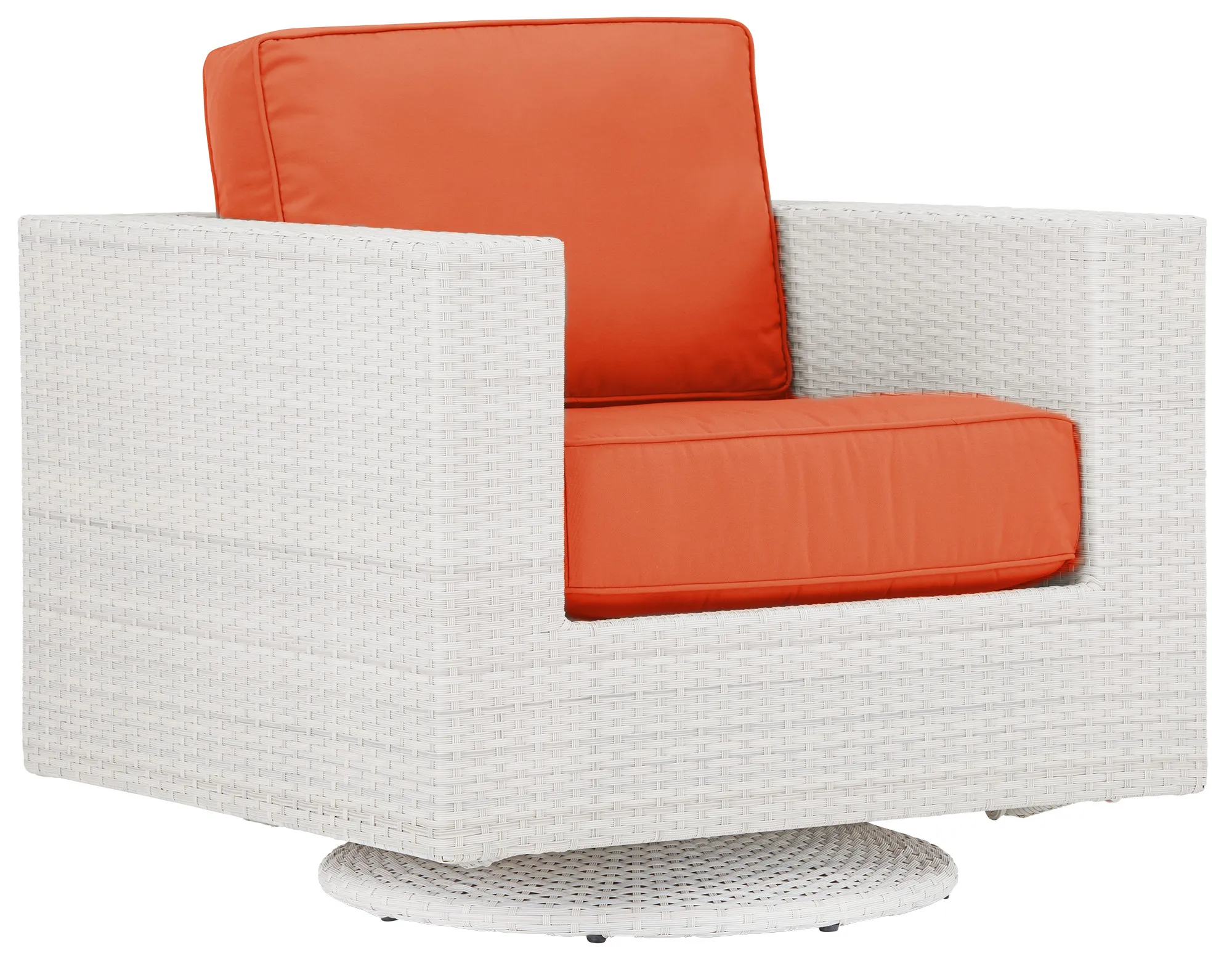 Biscayne Orange Swivel Chair