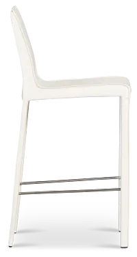 Lagos White 27" Upholstered Barstool