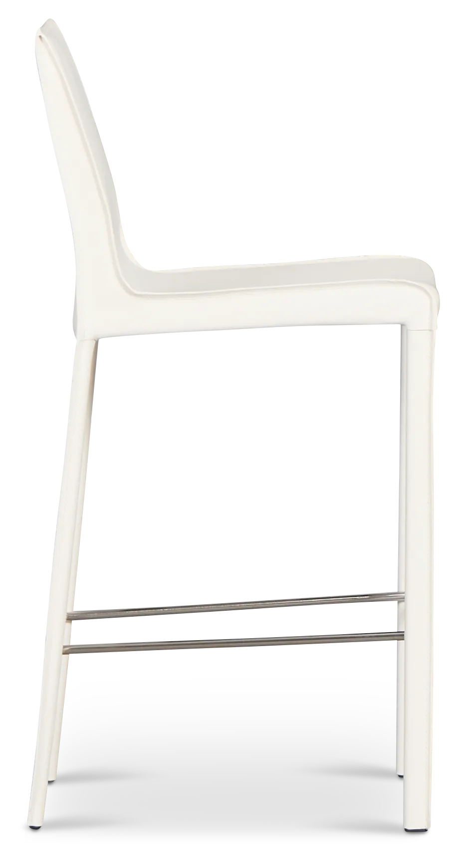 Lagos White 27" Upholstered Barstool