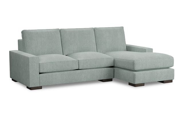 Edgewater Elevation Light Green Right Chaise Sectional