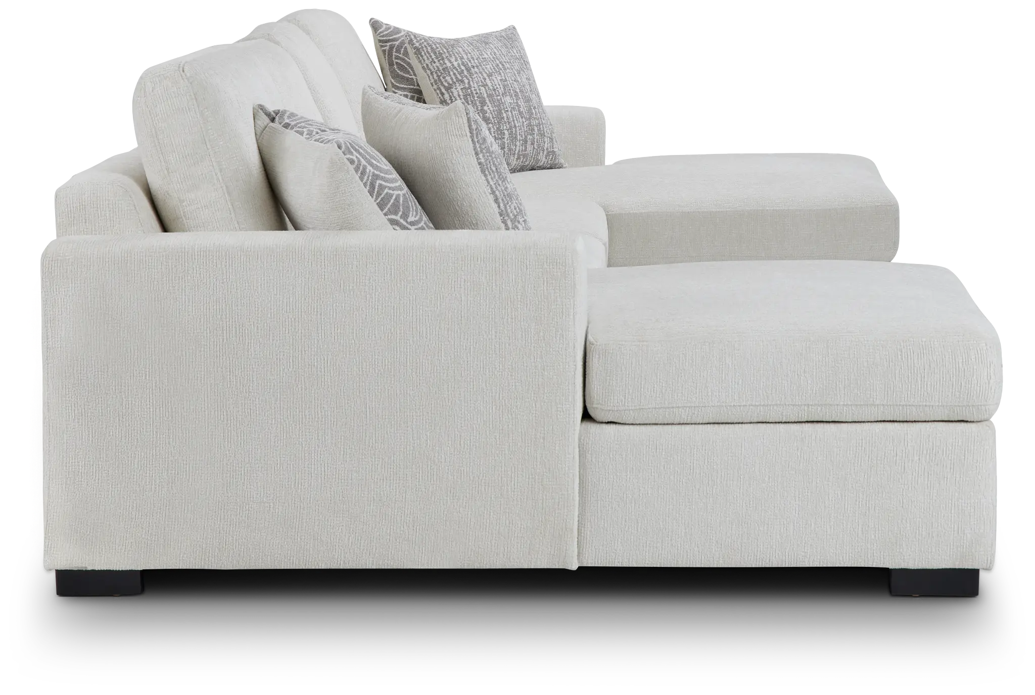 Blakely White Fabric Double Chaise Sleeper Storage Sectional Blakely White Fabric Double Chaise Sleeper Storage Sectional