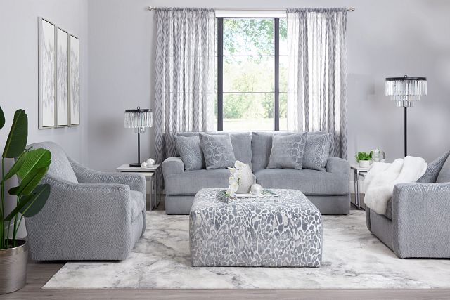 Aria Gray Fabric Sofa