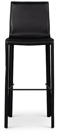 Lugo Black 30" Upholstered Barstool