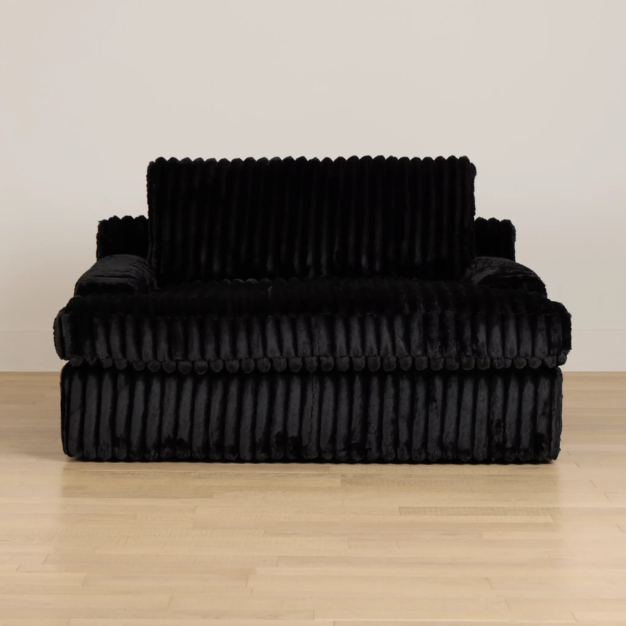 Teddy Black Fabric Chaise Teddy Black Fabric Chaise