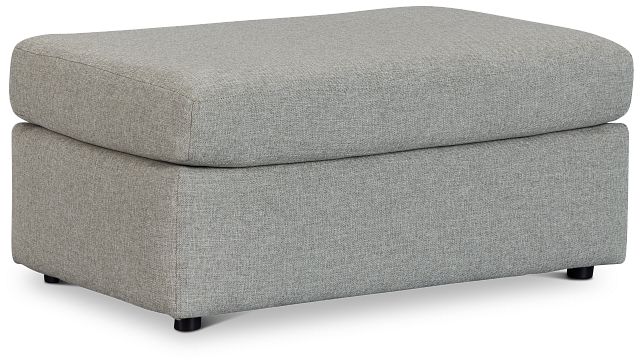 Noah Khaki Fabric Ottoman