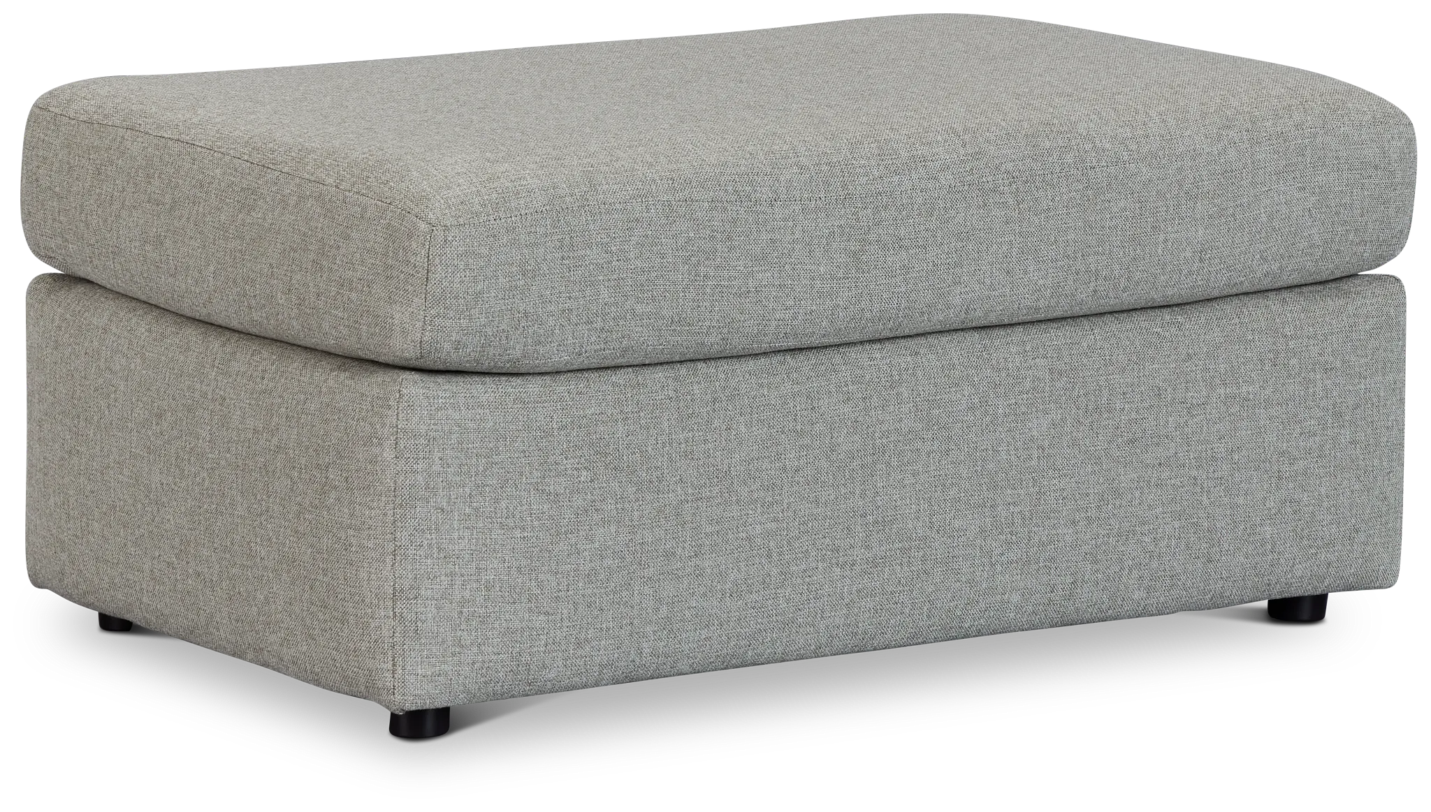 Noah Khaki Fabric Ottoman
