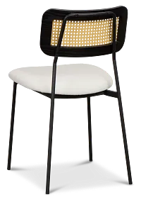 Lynden White Woven Upholstered Side Chair