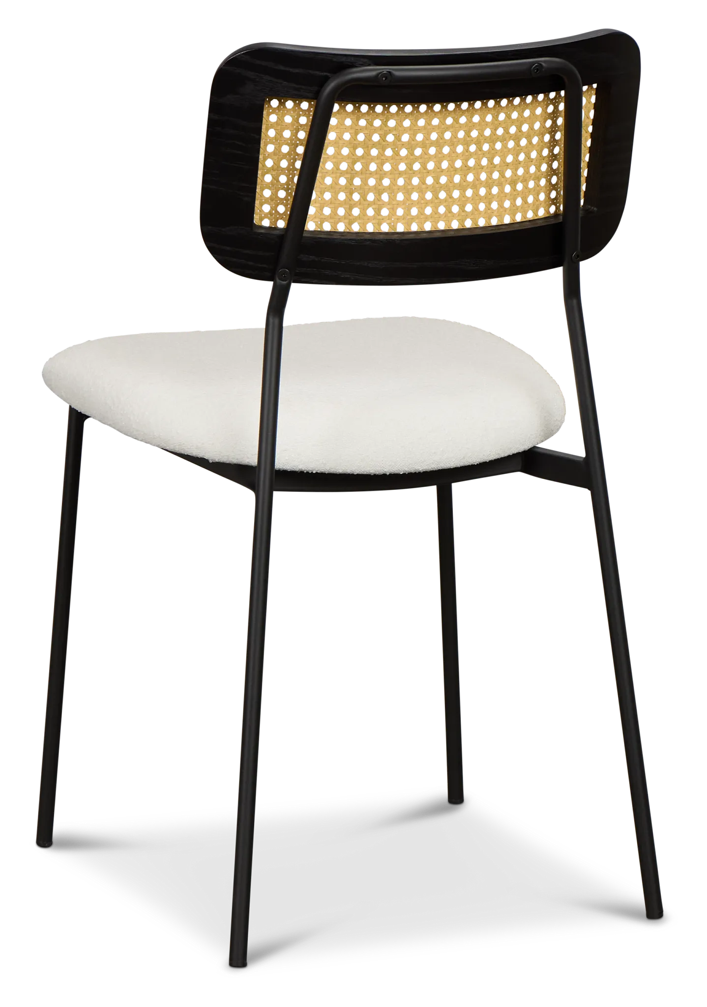 Lynden White Woven Upholstered Side Chair