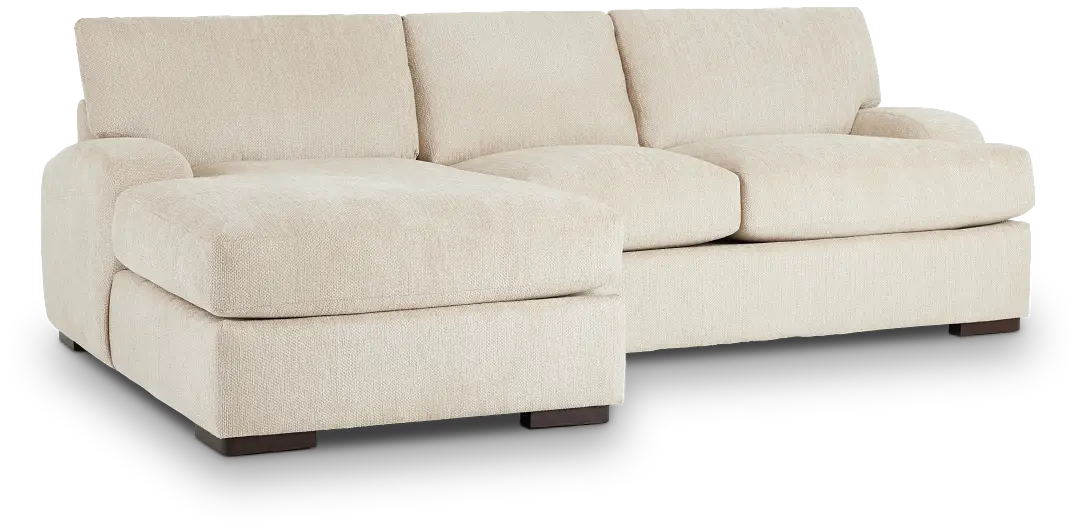 Alpha Beige Fabric Left Chaise Sectional Alpha Beige Fabric Left Chaise Sectional