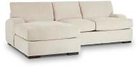 Alpha Beige Fabric Left Chaise Sectional