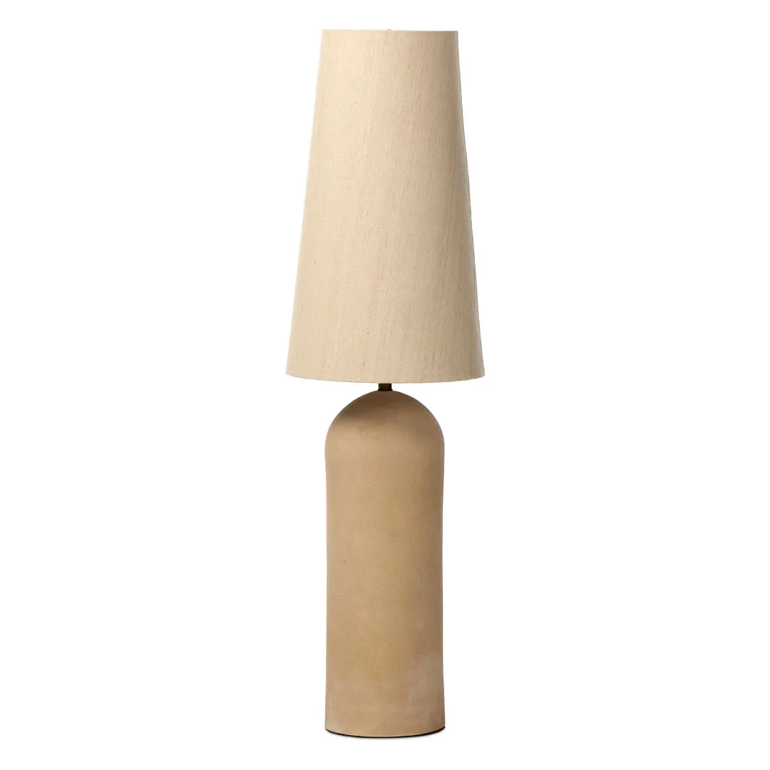 Four Hands Zura Beige Ceramic Floor Lamp