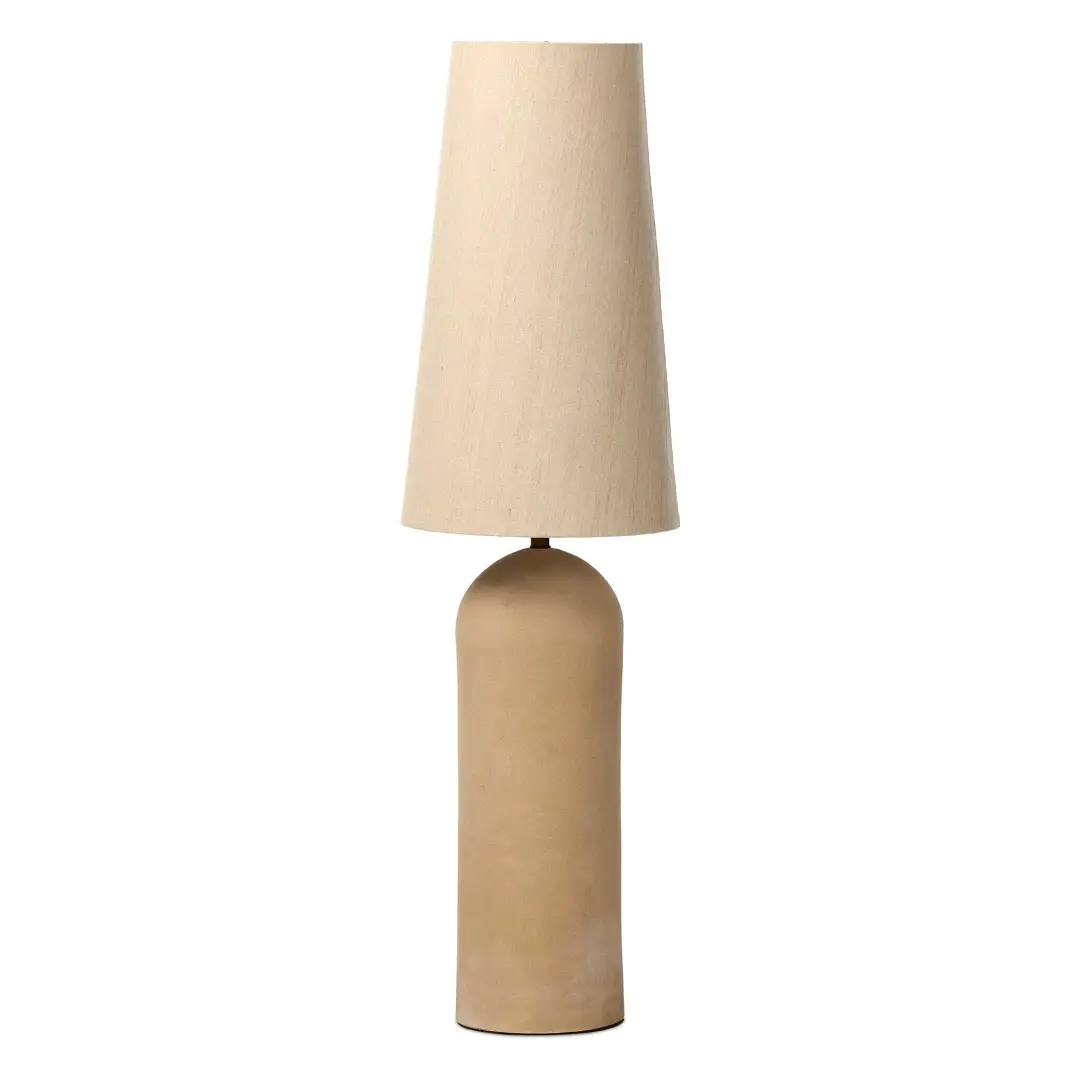 Four Hands Zura Beige Ceramic Floor Lamp Four Hands Zura Beige Ceramic Floor Lamp
