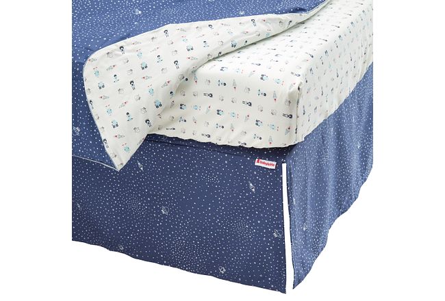 Galaxy Dark Blue 5 Piece Crib Bedding Set