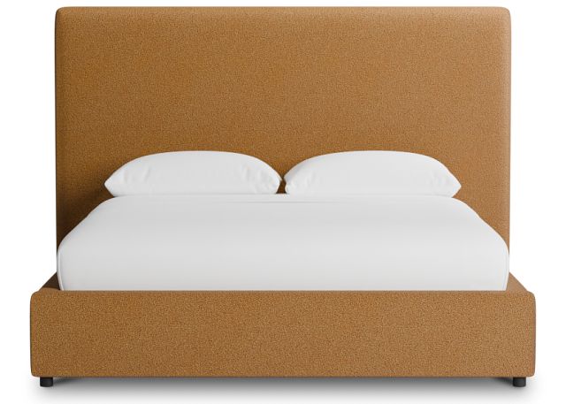 Grayton Elite Light Brown 54" Upholstered Platform Bed