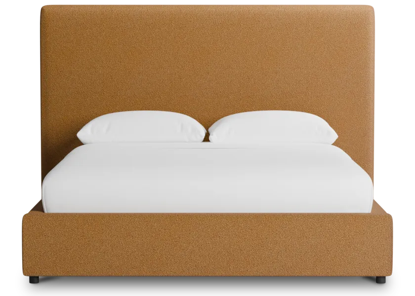 Grayton Elite Light Brown 54" Upholstered Platform Bed